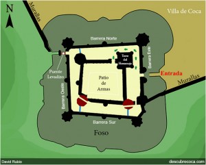 Plano del castillo de Coca