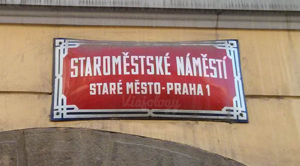 Señal calles de Praga