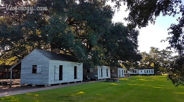 Casas de esclavos en plantación de Luisiana